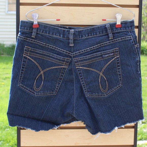 Calvin Klein Cut-Off Jean Shorts - Picture 5 of 10